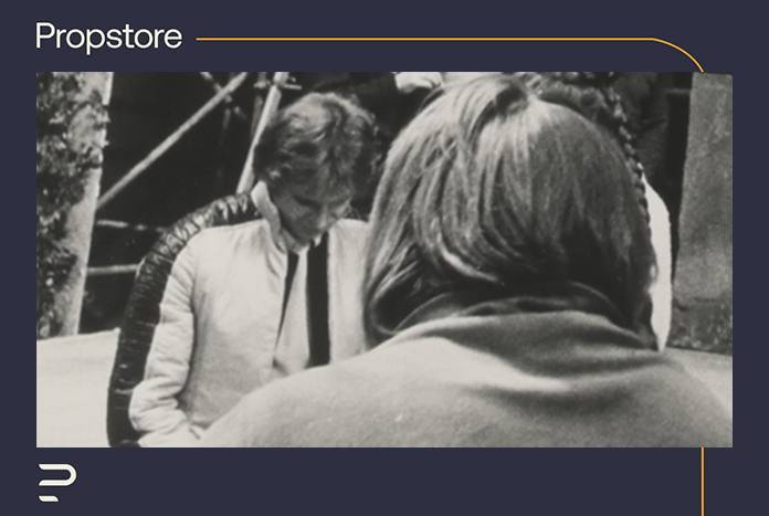 Rare Photo from Anthony Daniels Collection in Propstore Auction Reveals Han Solo in Ceremonial Jacket - jedine.ws/8075 #StarWars @propstore_com @starwars #C3PO #ANewHope @ADaniels3PO #PropStoreLiveAuction @BrandonAlinger #HarrisonFord #HanSolo