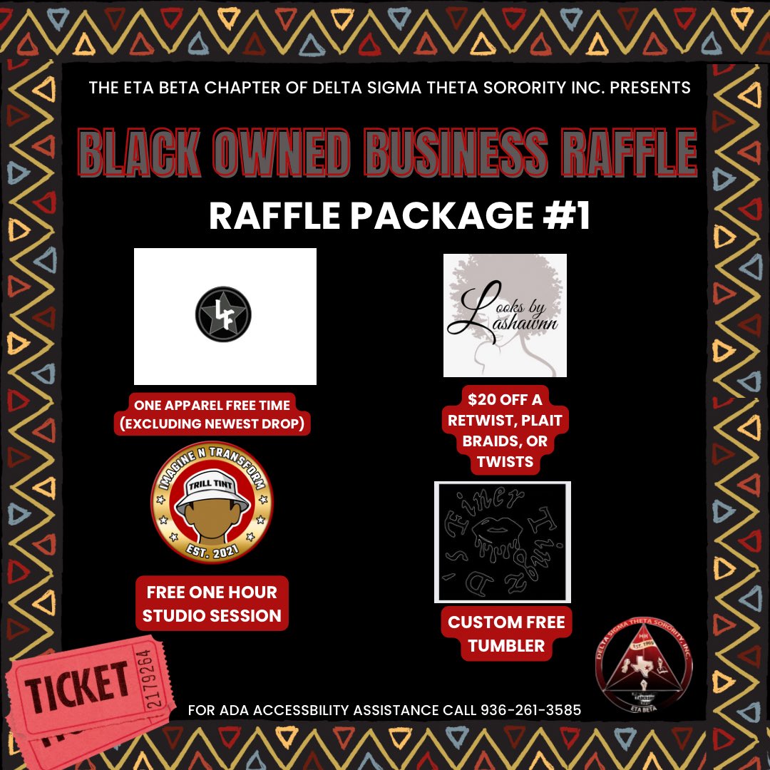 pvdeltas_hb's tweet image. RAFFLE TIME🎟️🎟️
The Eta Beta Chapter will be hosting a raffle highlighting black owned businesses from Monday
February 19 - Friday February 23. The winners will be posted on Friday at 7:13 pm. Check it out on our instagram page!! #hbnonegreater #pvdeltas #dst
