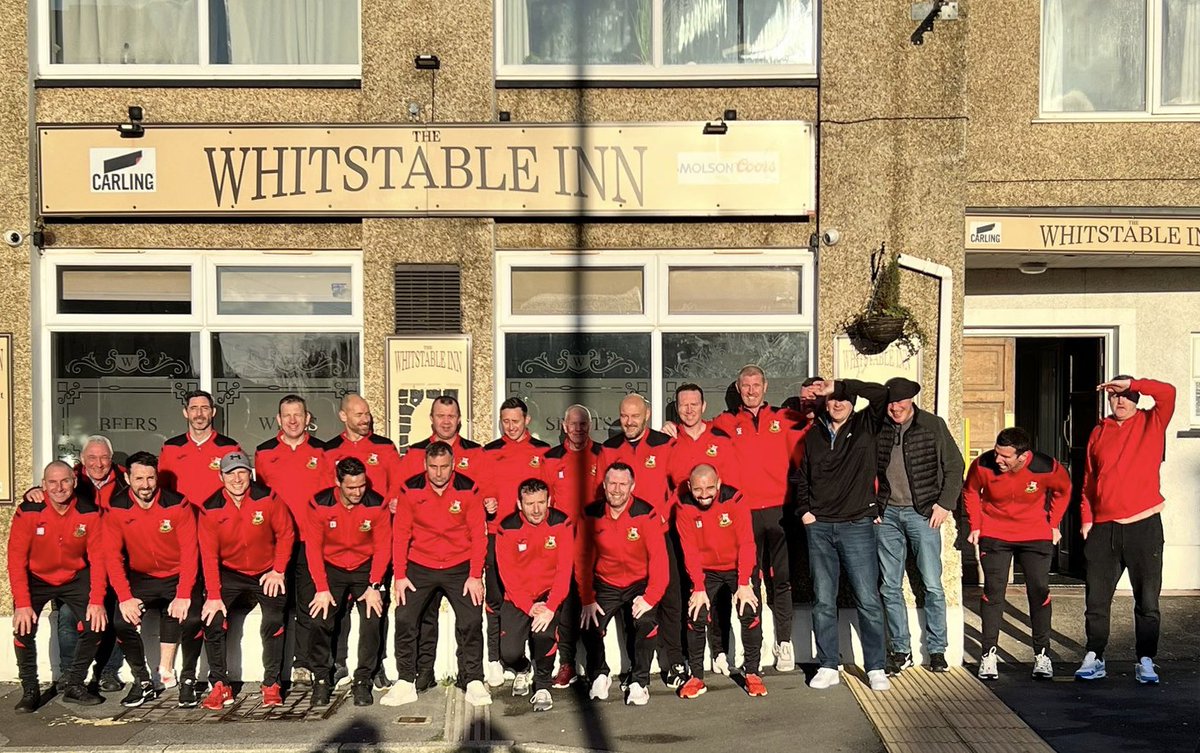 Fantastic win today for our 40s against the @WalesVets league leaders, running out 5-2 winners with goals from Kev Bartley (3) and Trixsy Williams (2), before the squad were welcomed by Gary & his staff at the Whitstable Inn after the game along with a bus of 20+ from Penydarren.