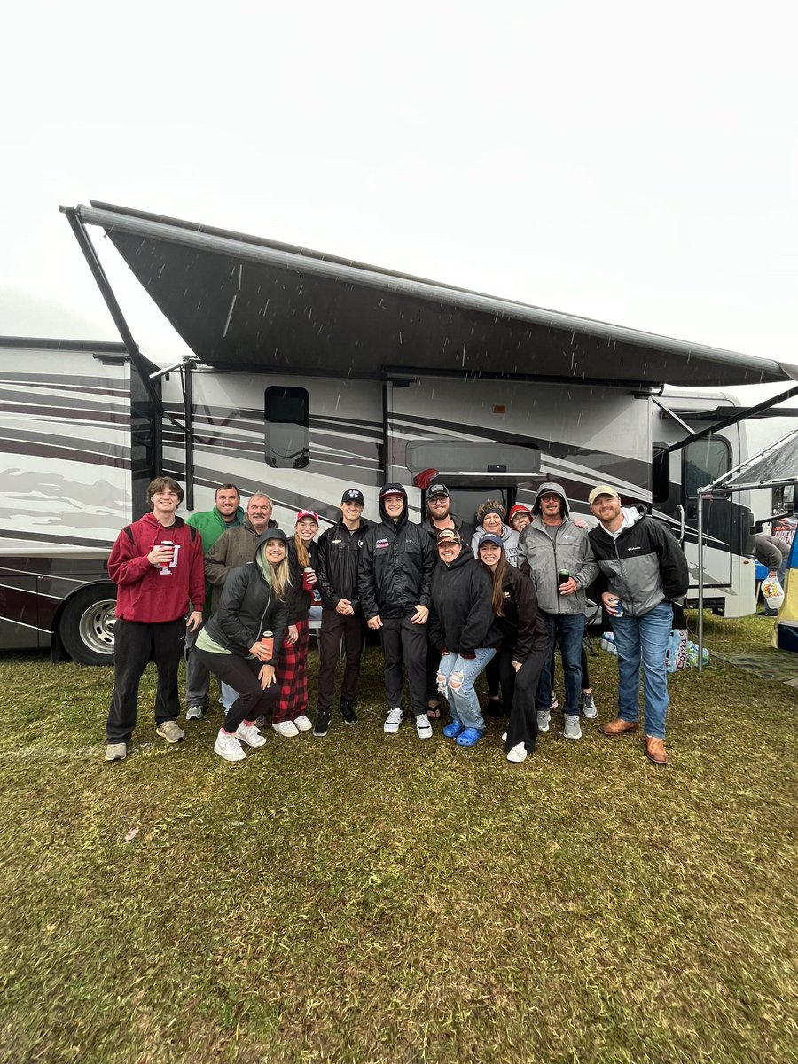 Can’t rain on our parade 🤩 Shout out to @ZaneSmith, @HBurtonRacing, and @ToddGilliland_ for visiting our camping friends!