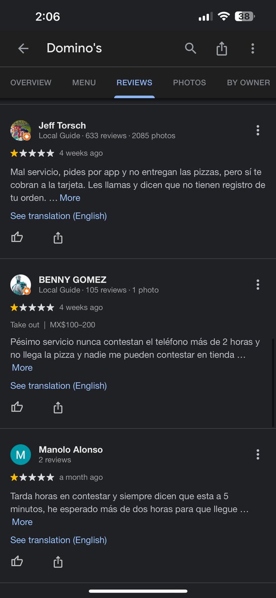 karencaastro's tweet photo. @dominosmx les debería dar pena, que tantos clientes metamos quejas, roguemos por tener un servicio de calidad en Santa Fe, y aún así, no hagan nada… de verdad siempre. Siempre hay tema con esa sucursal. Es PÉSIMA. Hagn algo! https://t.co/08xv6wc1bZ