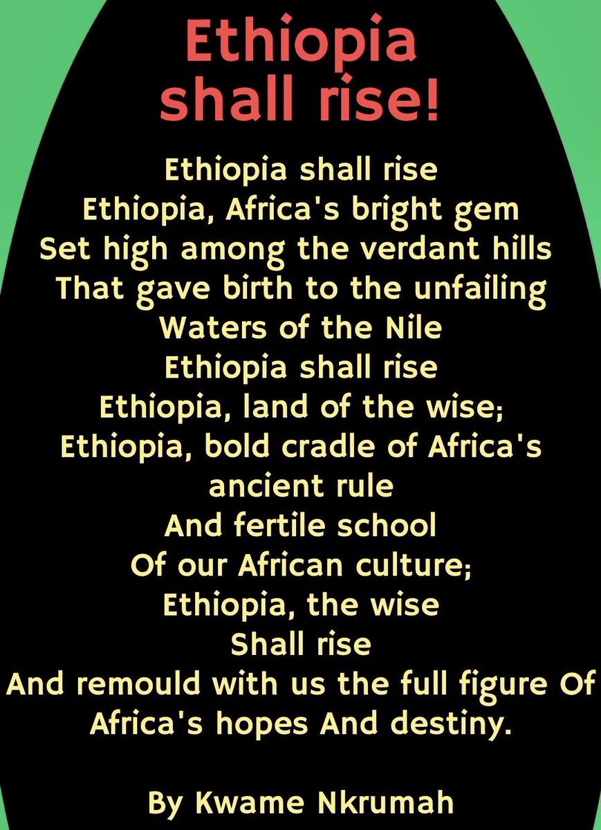 💯💚🇪🇹

#Ethiopia!
#AfricaUnite!

#KwameNkrumah!
#EthiopiaShallRise!
#ResilientlyForward!