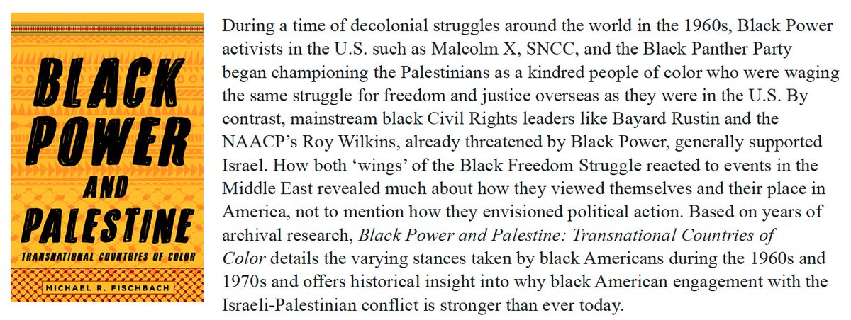 maliniranga's tweet image. In honor of #BlackHistoryMonth, the Ethnographies of Empire faculty cluster @AU_SIS is hosting a talk on "Black Power and Palestine" by author Michael Fischbach on Thurs Feb 2/22 12-130pm EST.

eventbrite.com/e/eoe-research…