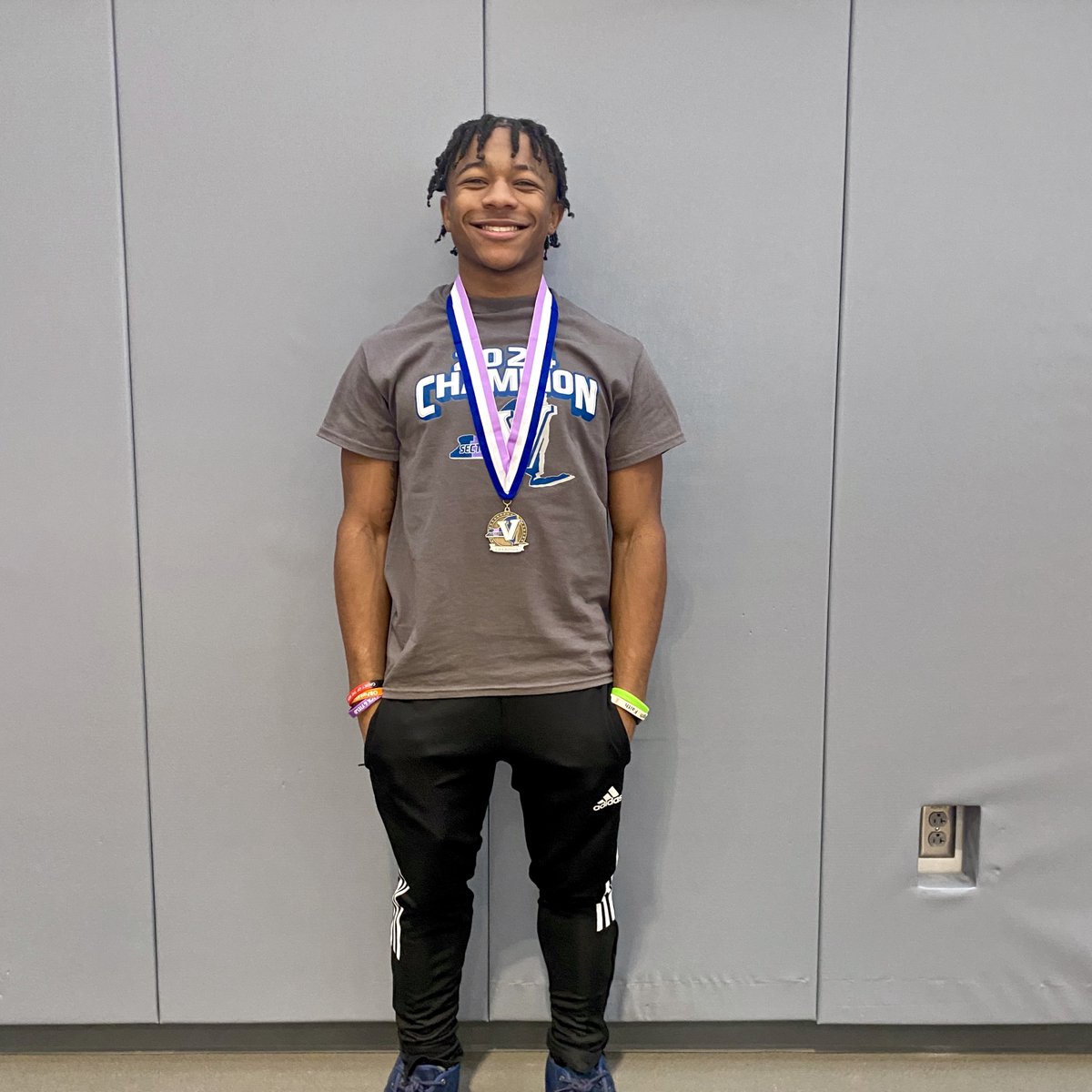 CoachBapst's tweet photo. Congrats to Manny Robinson, who won his 3rd Section V Class A1 Triple Jump Championship yesterday with a NYS #4 jump of 46'03.25"! 
@HiltonTrack @HiltonCadets https://t.co/yNC4JcvbPy