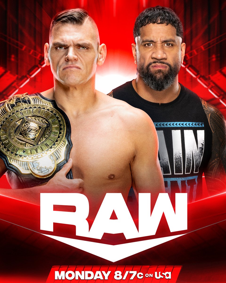 WWE's tweet photo. Can Jey Uso dethrone Intercontinental Champion @Gunther_AUT TOMORROW NIGHT on #WWERaw?

📍 ANAHEIM
🎟️ TICKETS ON SALE NOW: https://t.co/DG95PS2WnF https://t.co/iNOl7YM1Em