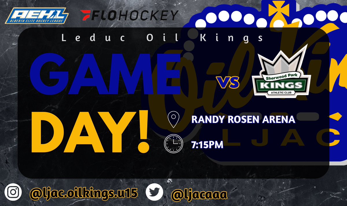 ljacaaa's tweet photo. IT’S GAME DAY! 

Your Oil Kings travel northeast to Sherwood Park for a matchup with the Flyers! 

Catch the game on FloHockey 
——————————————————
#BlueBuckets #FeedTheWolf #AEHLU15 https://t.co/lDg9KC6PsA