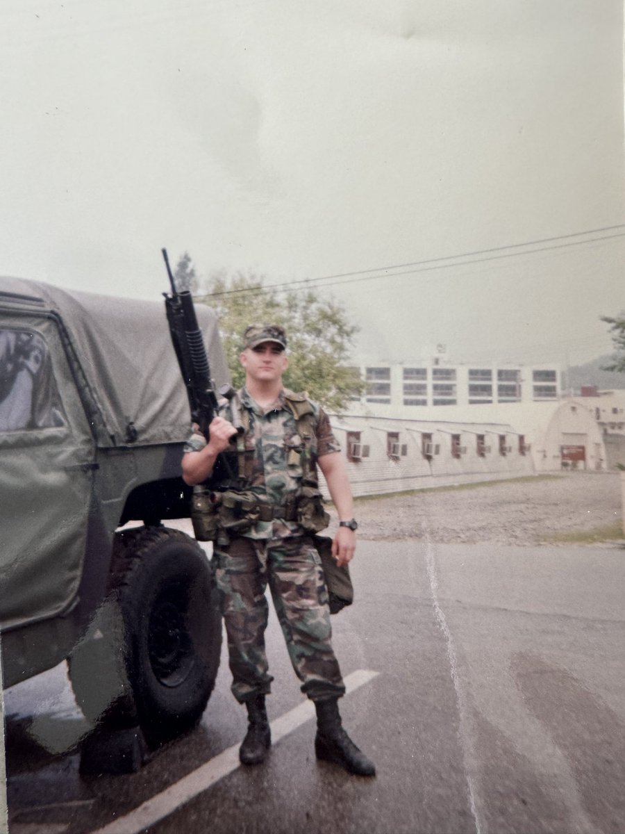 LueElizondo's tweet photo. Cleaning out the attic and found some old pictures of myself. Proof I haven’t always been old and gray LOL. Korea circa mid 90s. Have a safe and wonderful Presidents’ Day. https://t.co/wv2UM5VJ8M