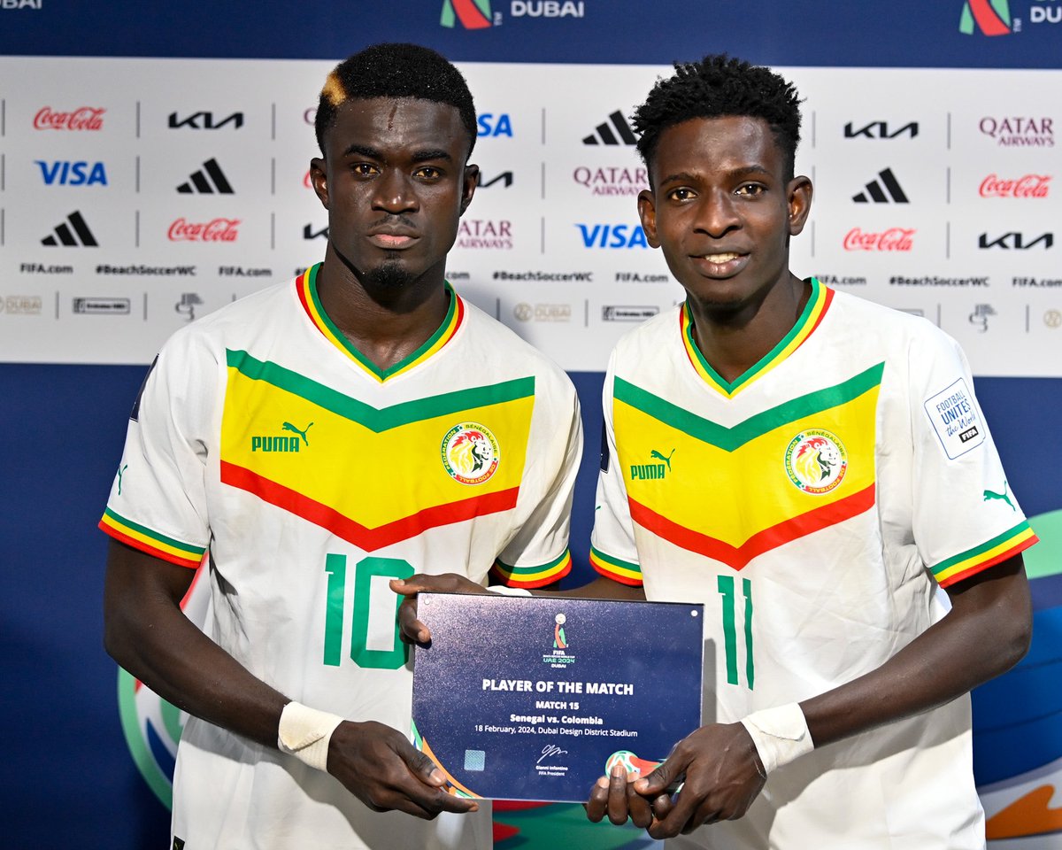 Mamour Diagne élu homme du match Senegal-Colombie. #WCBS2024 🌏⚽️🏖️