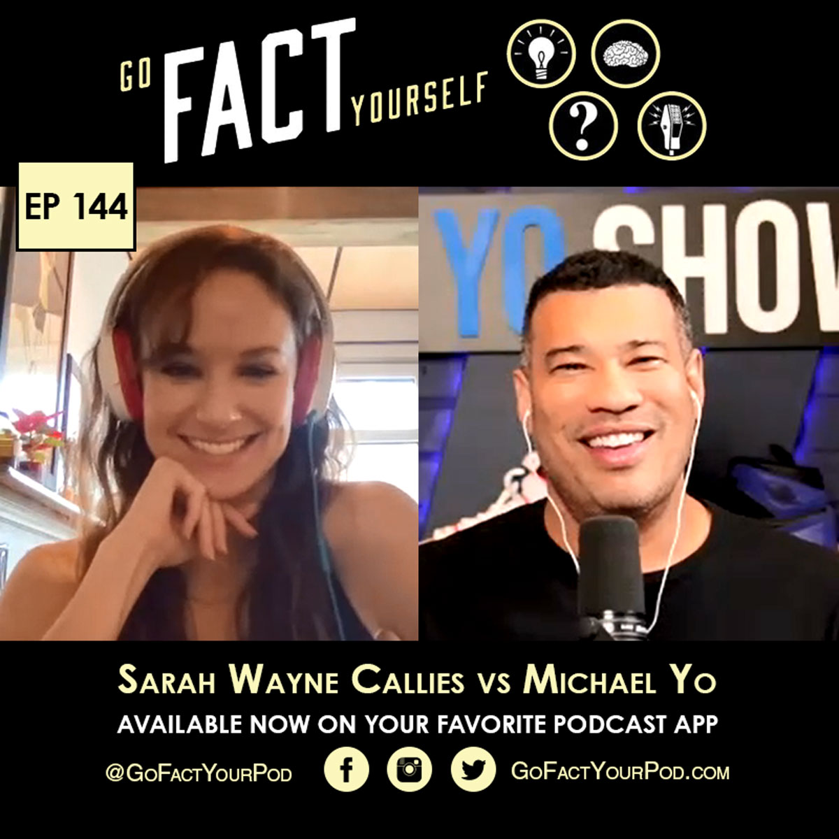 🍳 New Episode Alert! 👸🏻 Sarah Wayne Callies vs Michael Yo! Surprise experts! Laughter! Tears!?? Listen now at bit.ly/GFY144 or wherever you get podcasts! Hosts @J_Keith & Guest @KrystinaArielle @SarahWCallies @michaelyo @maxfunhq @TheWalkingDead