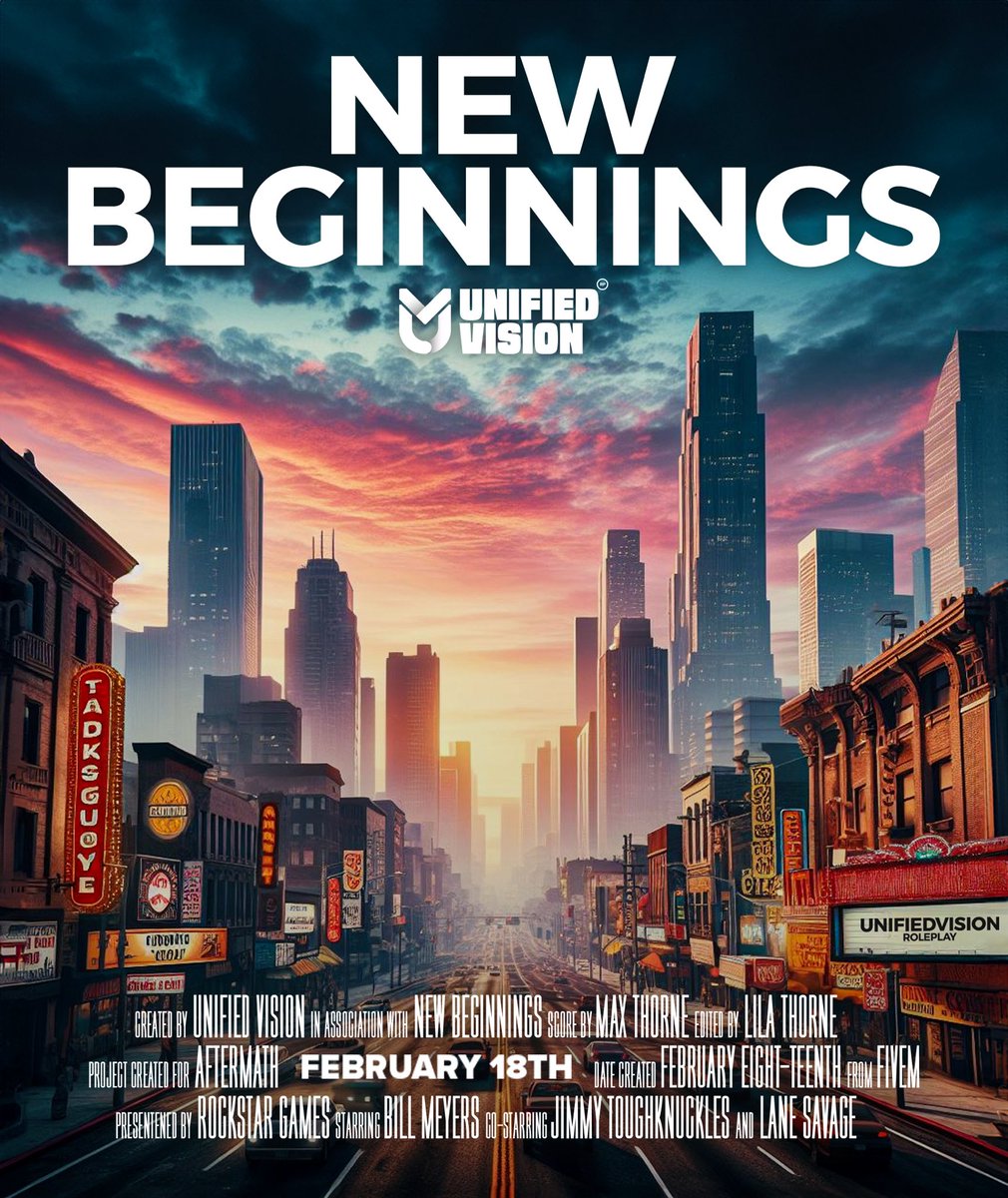 UnifiedVisionGG's tweet photo. I’m here

…

The most anticipated update for UVRP!

We proudly present to you, NEW BEGINNINGS!

#UVRP #Aftermath #UVRPOnTop https://t.co/4fGygMPSDf