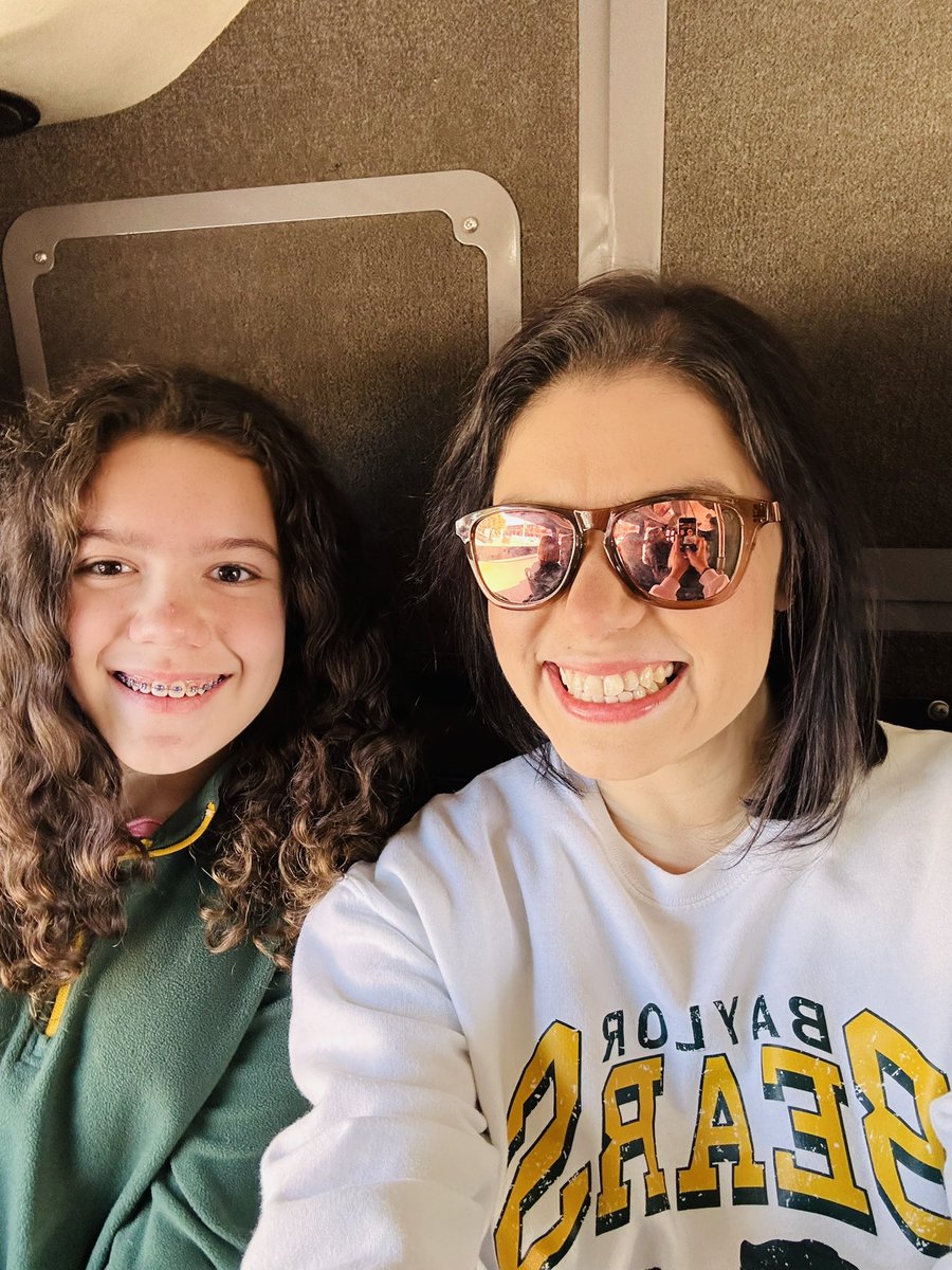 On our way to cheer on the <a href="/BaylorWBB/">Baylor Women's Basketball</a>! #sicem #baylorbears #baylorlights