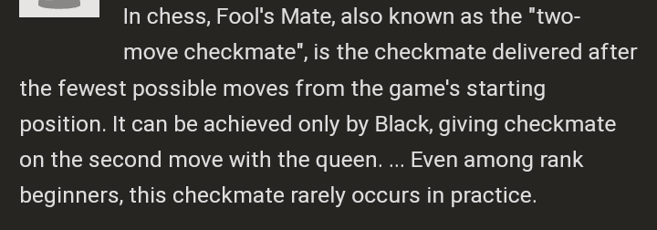 AAgoldsby's tweet image. While You were Playing Checkers they are Playing Chess
Only achieved by Black giving Checkmate the second move with the Queen
#2Move