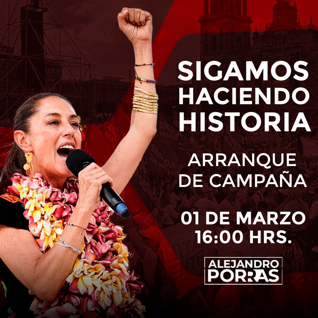 ¡Tenemos una cita en el Zócalo el próximo 1 de marzo!
#ArranquedeCampaña