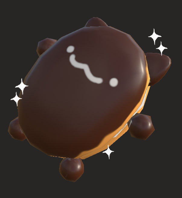 komosaur's tweet photo. made low poly eclair kitty! https://t.co/l9Ujv5gmzJ
