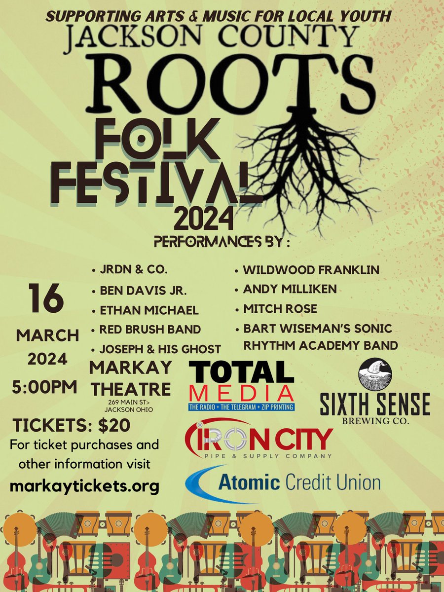 March 16th Get your tickets now! #folkfest #music #appalachia #traditions #helpkidsmakemusic #jacksoncountyroots
markaytickets.org
