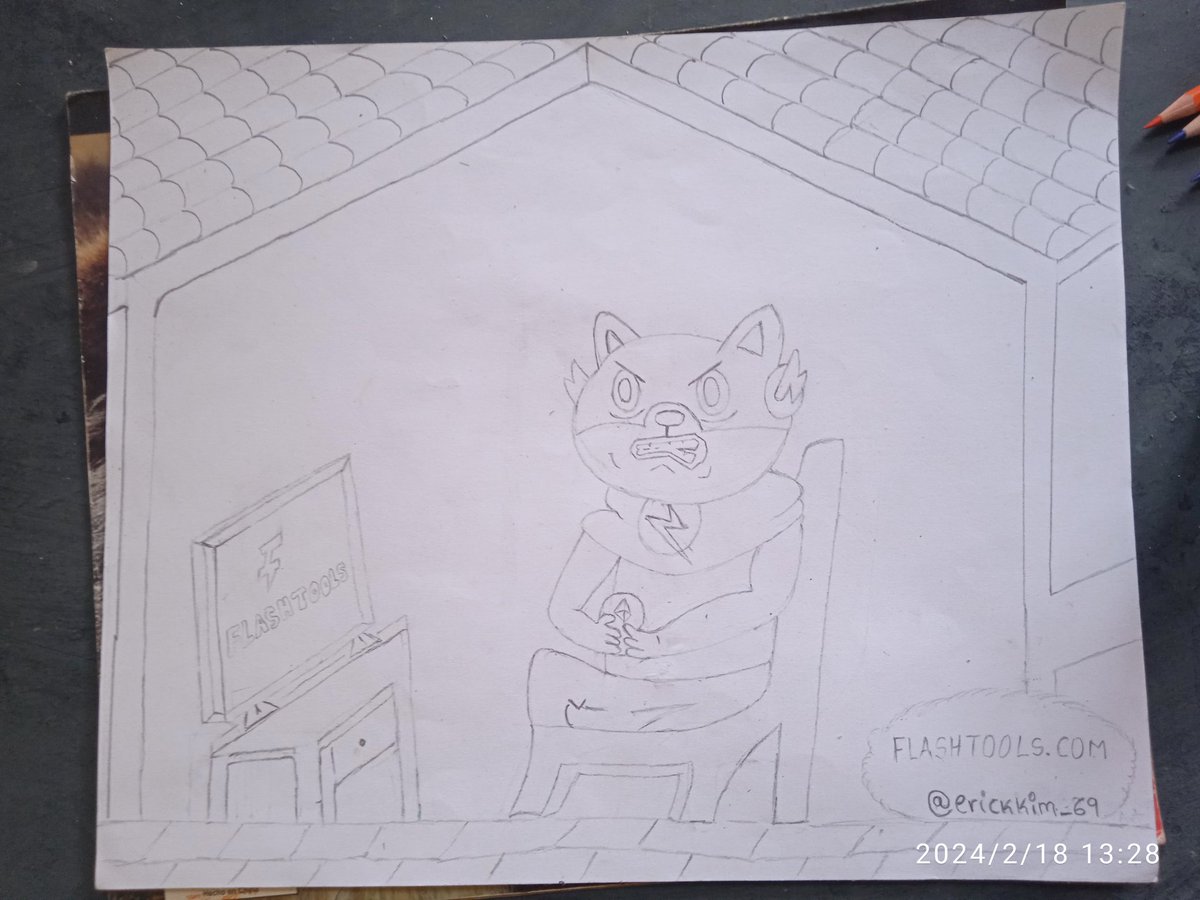 erickkim_69's tweet image. My NFTS meme work posing in a chair watching this wonderful project called on TV @flashlabs_SG
#memeI hope you like it a lot 🎨🔥 #FLASH  
#FlashTools $FLASH