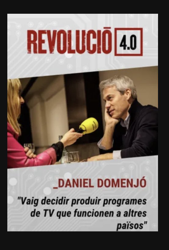 Domenjó: "Vaig decidir produir programes de TV que funcionen a altres països" entrevista <a href="/danieldomenjo/">Daniel Domenjó</a> i  I també el #MWC amb <a href="/ffajula/">Francesc Fajula</a> i el pas de model a emprenedora innovadora amb <a href="/miriamvictori/">Miriam Victoria - ANGELS INFLUENCERS</a>. Ja disponible: ccma.cat/3cat/domenjo-v…