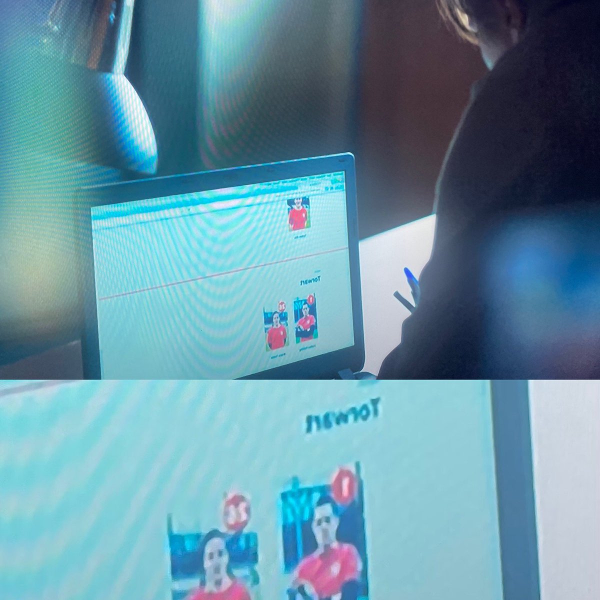 BPoehls's tweet photo. Warum schaut man sich die Spielerprofile eigentlich spiegelverkehrt an? #Tatort https://t.co/ByKn3rpG1W