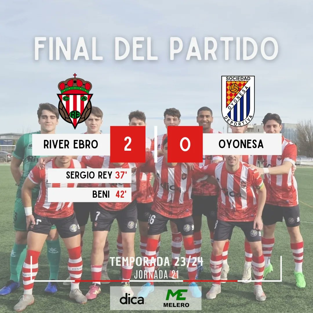 aupariver's tweet photo. 𝗝𝗢𝗥𝗡𝗔𝗗𝗔 21 |

C.A. River Ebro 2 - 0 @SDOyonesa

#aupariver⚪️🔴⚪️🔴⚽️💪🏼 #contigosomosdoce #tercerarfef https://t.co/6DFG1CIcy5