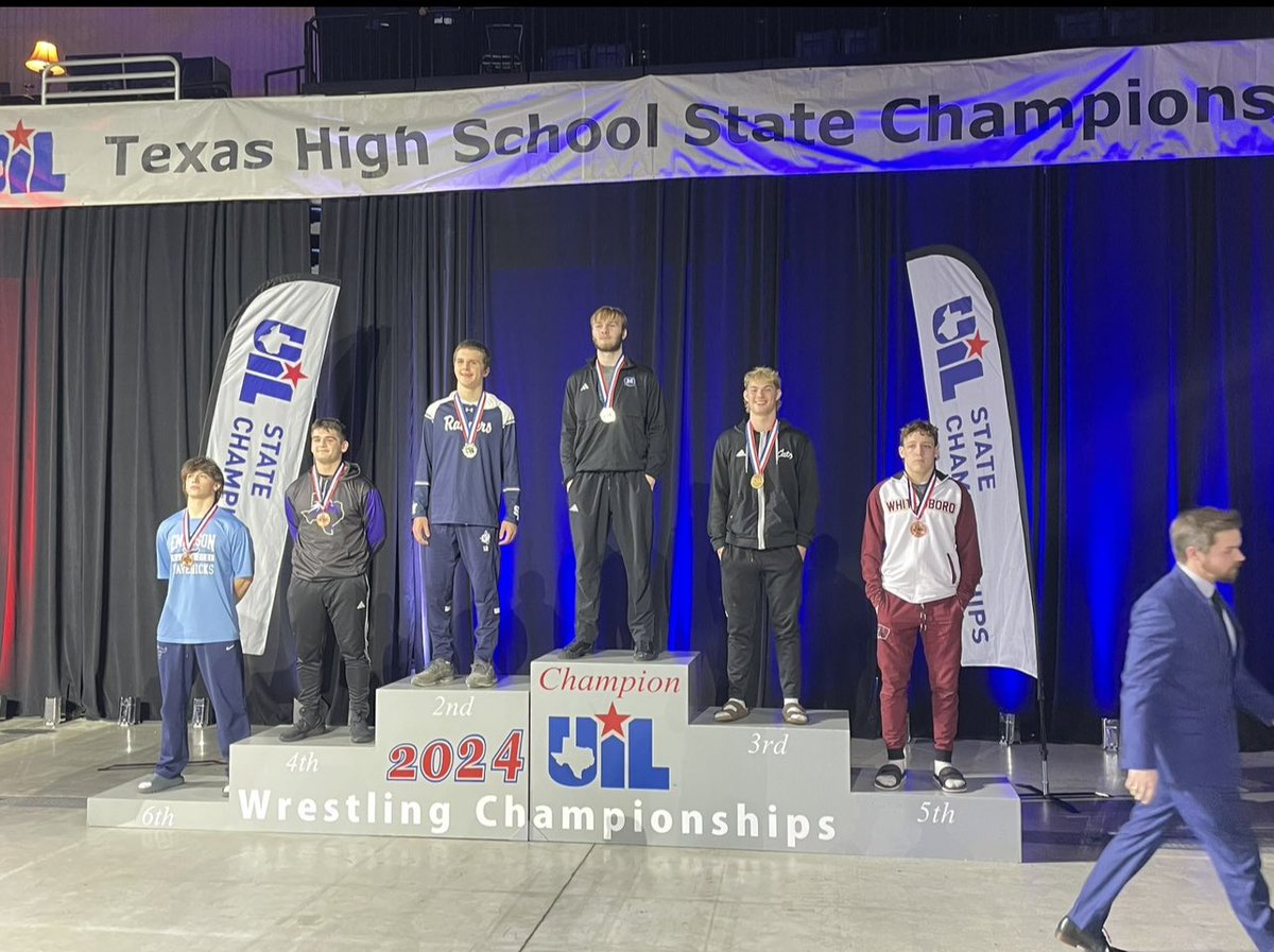 WHSTX_WRESTLING's tweet image. State Tournament Results:
Carter McLaughlin (@Carter2Mac )takes 4th in the 144’s
Josh Green (@joshgreen_09) takes 3rd in the 190’s🥉
@WHSTX_Athletics @BrandonOSports