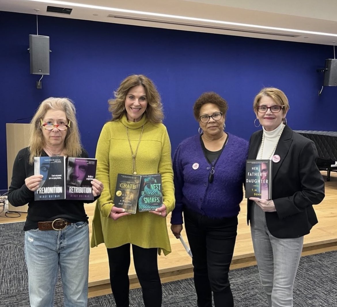 Sisters in Crime Connecticut (SinC-CT) (@sincconnecticut) on Twitter photo Thank you <a href="/scarsdalelib/">Scarsdale Public Library</a> for hosting the amazing Crime Trio: <a href="/WendyCWhitman/">Wendy Whitman</a>, <a href="/DLevisonAuthor/">Deborah Levison 🎗️</a> & <a href="/Shewrites/">Patricia Dunn (she/they) aka T.M. Dunn (she/they)</a>! #sincct Thank you <a href="/scarsdalelib/">Scarsdale Public Library</a> for hosting the amazing Crime Trio: <a href="/WendyCWhitman/">Wendy Whitman</a>, <a href="/DLevisonAuthor/">Deborah Levison 🎗️</a> & <a href="/Shewrites/">Patricia Dunn (she/they) aka T.M. Dunn (she/they)</a>! #sincct