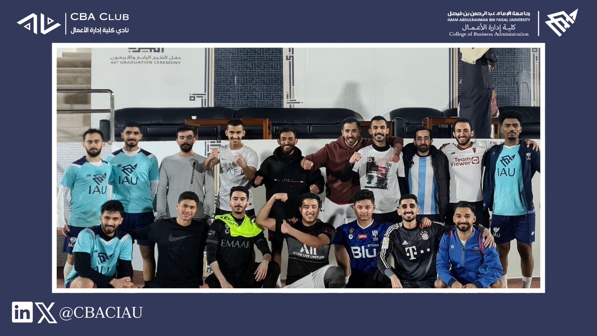 أقوال وأفعال ورجال 
تطول وتهز الجبال 
هذول رجال الأعمال  

📢| بعد مباراة مليئه بالحماس والتنافس، أعلنت صافره حكم المباراة عن حجز مقعد لفريق كلية إدارة الأعمال في نصف نهائي بطولة كليات الجامعة لكرة القدم⚽️
#CBA_COMMUNITY