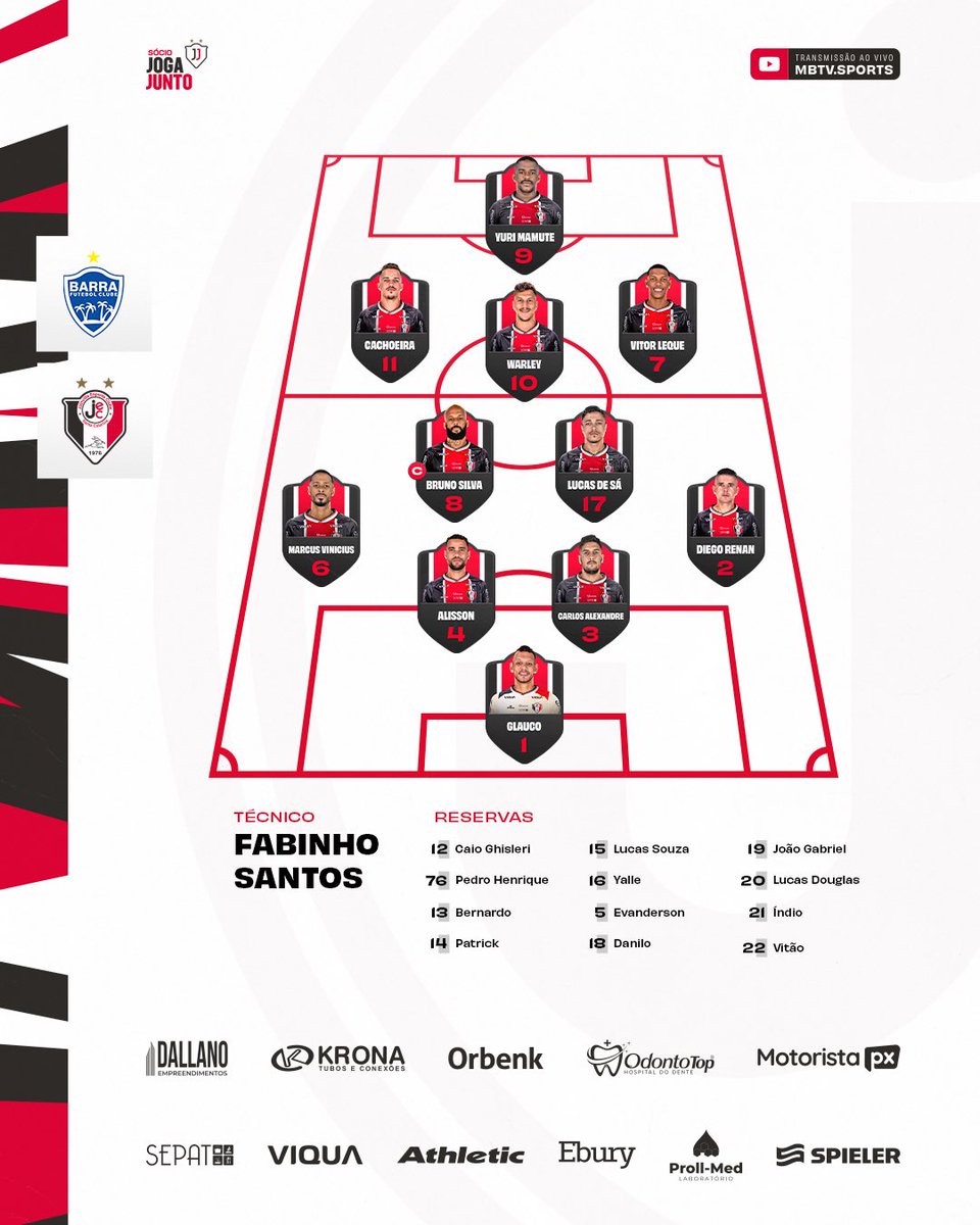 jec_online's tweet photo. Escalado! 🐇

#JogaJunto | 🐰 x 🎣
#CampeonatoCatarinense https://t.co/HwhQvb3wOs