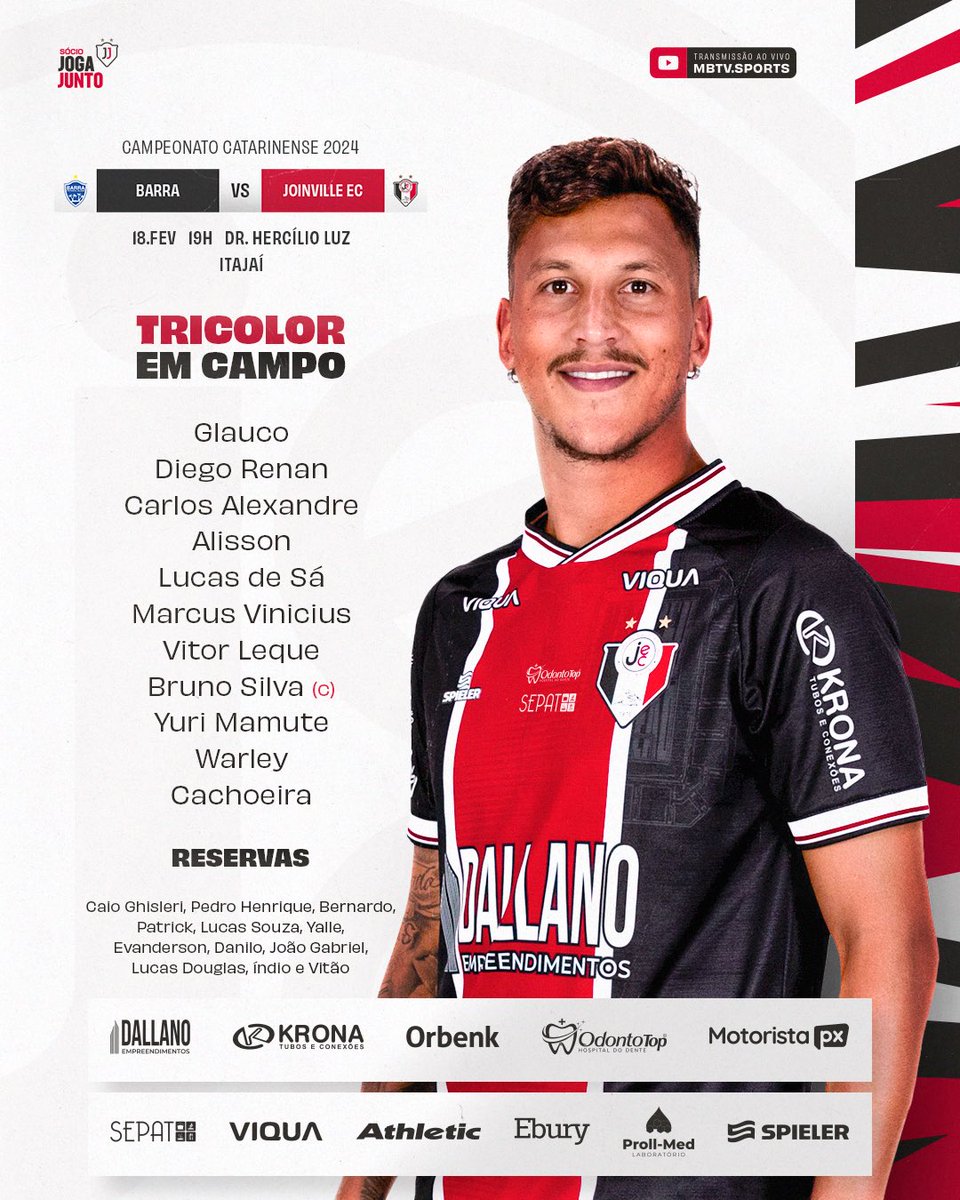 jec_online's tweet photo. Escalado! 🐇

#JogaJunto | 🐰 x 🎣
#CampeonatoCatarinense https://t.co/HwhQvb3wOs
