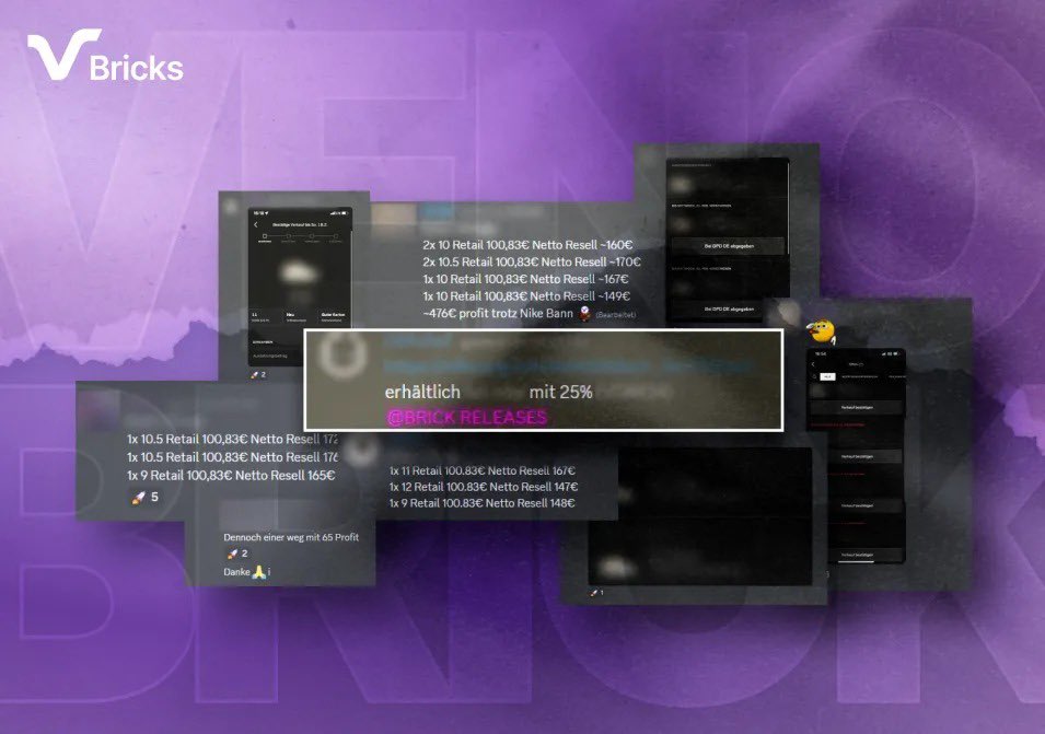 Hat deine Gruppe mal wieder geschlafen?🧱😴 Unsere Member waren Tage im Voraus informiert und konnten entspannt mit Discount auschecken🤭

whop.com/venombricks/