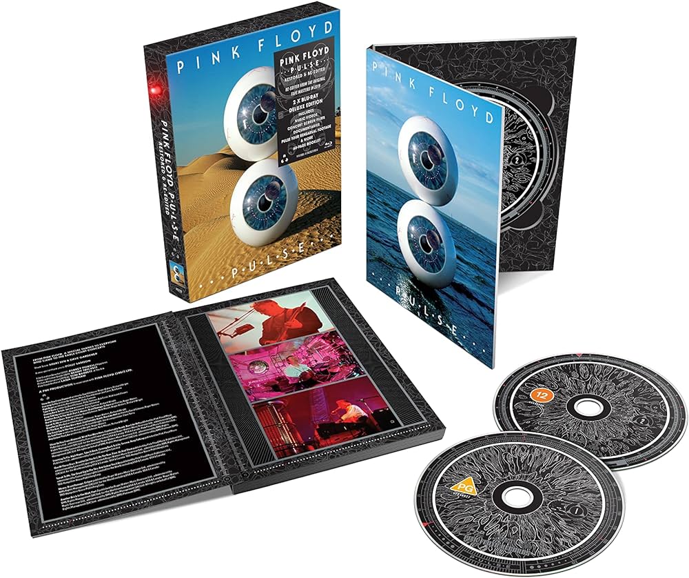 pinkfloyd's tweet image. Two years ago today, PULSE Restored &amp;amp; Re-Edited was released, bringing back the red flashing LED light, and including two previously unseen cover images, alongside the new audio and visuals...