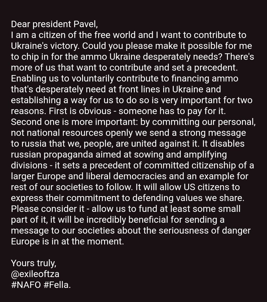 exileoftza's tweet photo. what's your message to @prezidentpavel? You can send an email to posta@hrad.cz. https://t.co/pMQ8U0B2RP