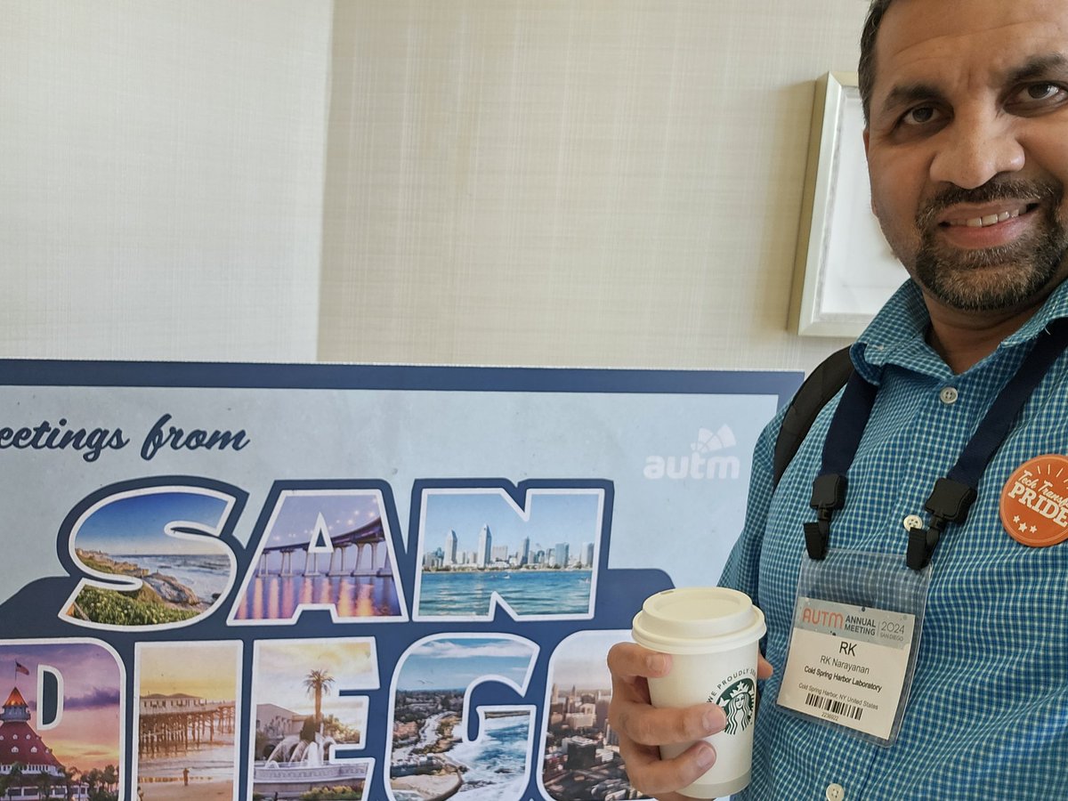 All the way from <a href="/CSHL/">Cold Spring Harbor Laboratory</a> to the other coast! Hello #AUTM2024! Let's Go!