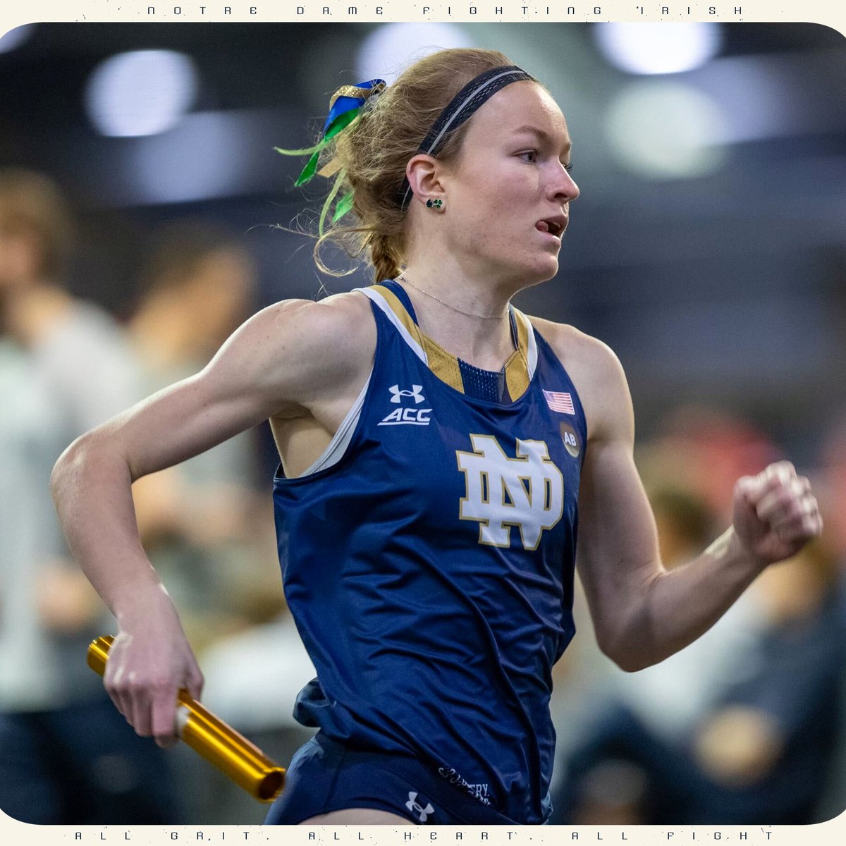 FightingIrish's tweet photo. 🚨 ACC RECORD 🚨

@NDXCTF DMR team of Gretchen Farley, Jordyn Borsch, Claire Sievern, and Olivia Markezich set a new ACC record with a time of 10:44.62 — the third best time ever in NCAA history!

#GoIrish https://t.co/BNMEFukARZ