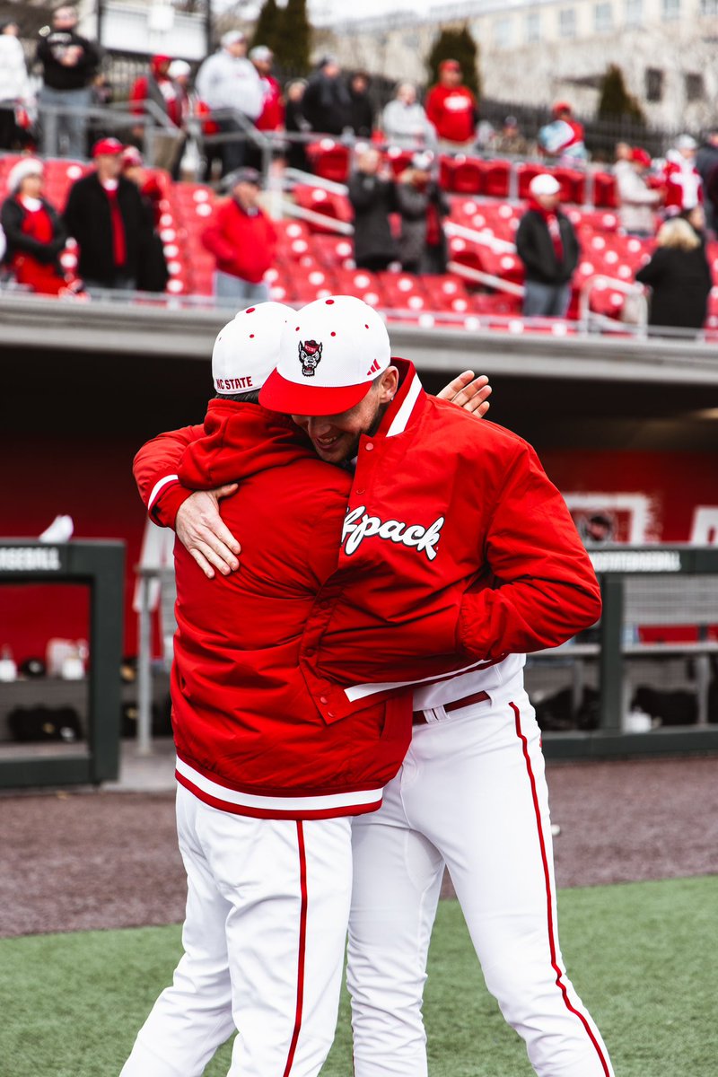 NCStateBaseball's tweet photo. Special moment for our skipper 🐺 https://t.co/lC2Uy1wM9k