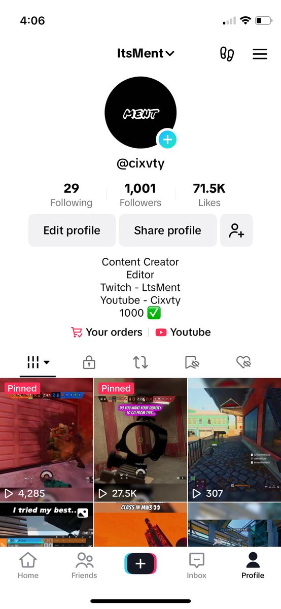 Cixvty's tweet photo. We have officially hit 1000 Followers on Tiktok!!! Thank you all so much for the support over the past Year or so of me making content on tiktok ❤️ https://t.co/qaPzldxuBW