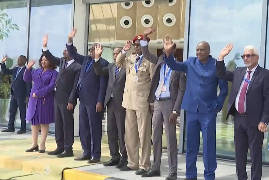 EybeAbdi's tweet photo. Departure from Addis-Ababa this afternoon of the President of the Republic H.E.M ISMAIL OMAR GUELLEH after the participation at the 37th Ordinary Session of Heads of State and Government Assembly of the African Union. https://t.co/1Wu8YfF6Rc