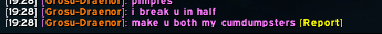 Noorawr's tweet photo. @maddl29 he tried to que to our 29 rise, we said same thing to him what he said to u and this was the response. Clearly he has some issues like normal ppl don't talk to others like that. We almost invited him but our teams priest told what he did so we didn't invite him :D https://t.co/DO110Tk6bd