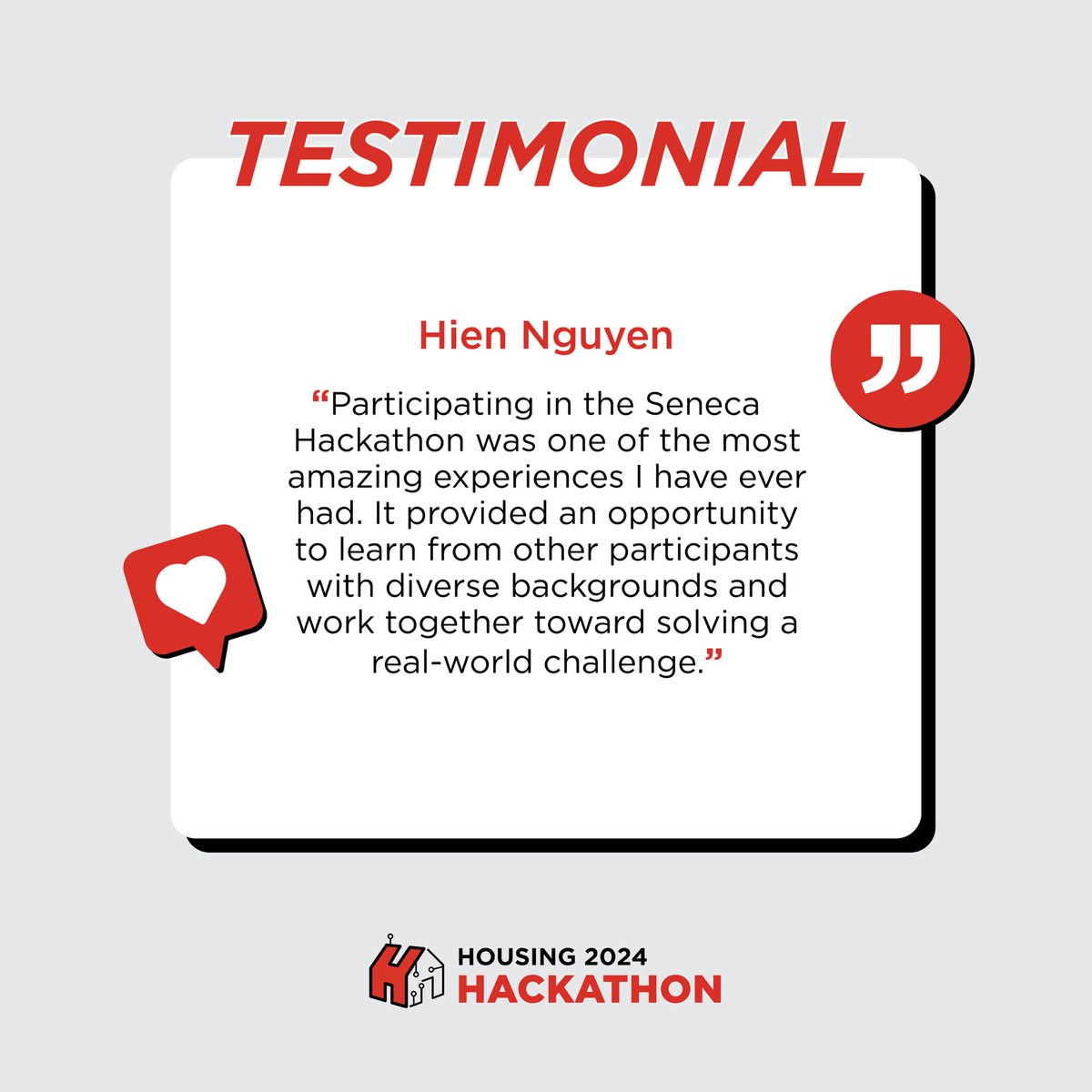 SenecaHackathon's tweet image. Curious about the Seneca Hackathon experience? Hear what our past participant has to say! Don’t miss out on this opportunity to join the action. Secure your spot now and unleash your creativity! 🚀 

#senecapoly #senecapolytechnic #senecahackathon