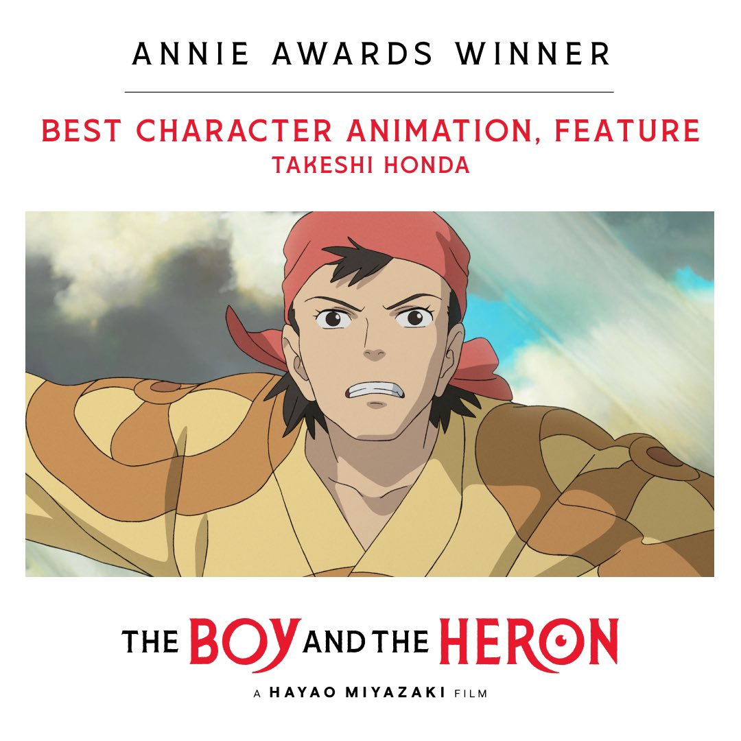 gen_ghibli's tweet photo. 🏆 'El chico y la garza' gana el premio BAFTA británico a la Mejor Película de Animación.

🥇 La película de Hayao Miyazaki también ha ganado dos premios Annie, los más importantes de la industria de la animación en Estados Unidos. https://t.co/Hetx0Lxmrr