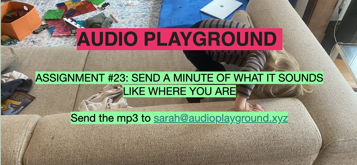 Audio Playground has risen & assignment 23s are up audioplayground.xyz/assignment-23-… #audioplayground