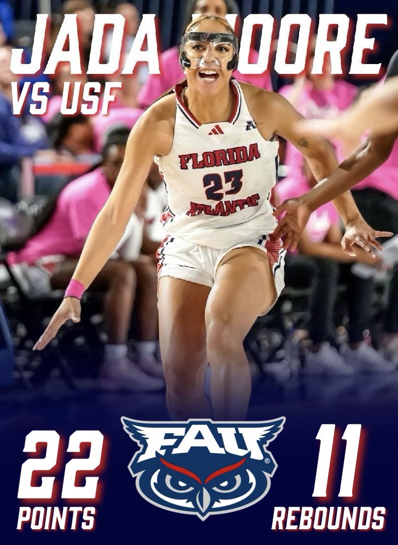SAthletesLBB's tweet photo. Big game for #FAU #Owls G Jada Moore (@JadaMoore24) vs #USF

@coachsully10 | @FAUWBB_Hoops https://t.co/6nD5csjlwH