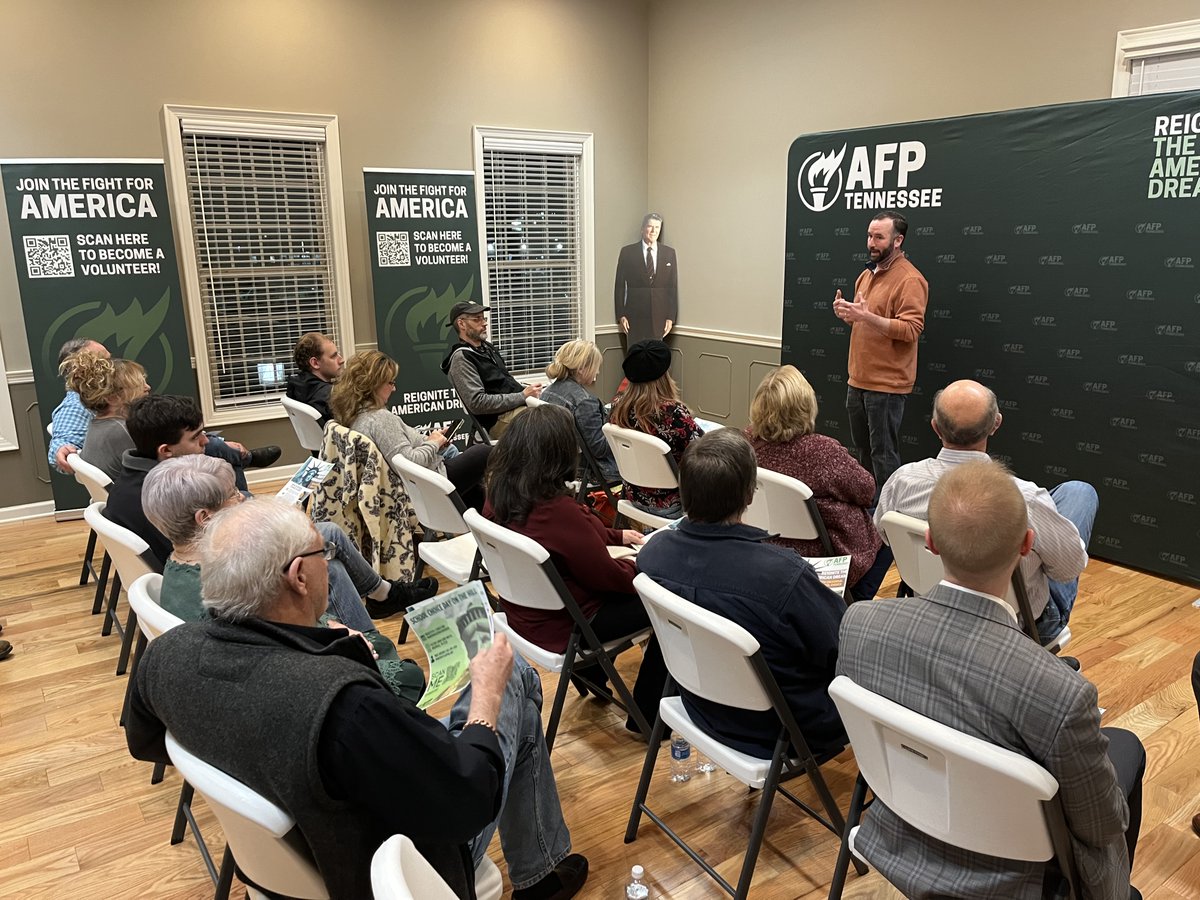 Special Thanks to @BryanRichey20 for speaking to our group of volunteers at our brand-new @afptn office in Knoxville last week.  FOR FREEDOM! Want to meet your representative face-to-face on March 6th? Find out how in the comments.  #afptn #afp #tennesseestatecapitol