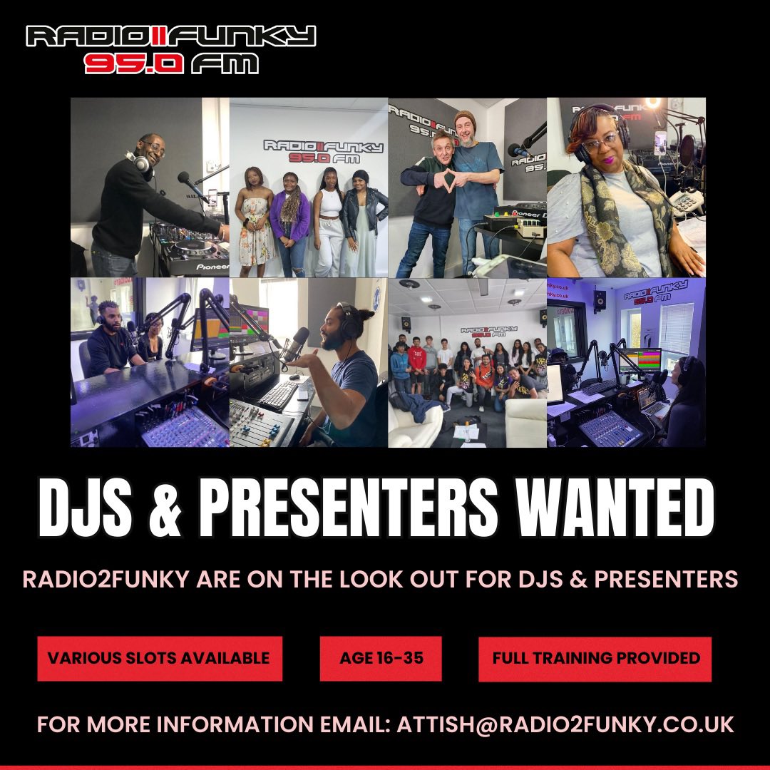radio2funky's tweet photo. Leicester based? Fancy doing radio? Get in touch email attish@radio2funky.co.uk 
#radio2funky #arts #Leicester 📻🎤 https://t.co/WmXclfjYZu
