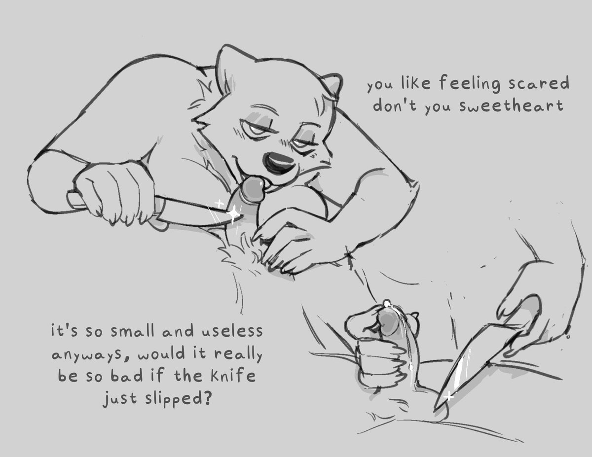 caringsins's tweet photo. CW// knife play, small penis humiliation
🔪 I swear I never will, but would it be so wrong?💕 https://t.co/QTlGl6CUC4