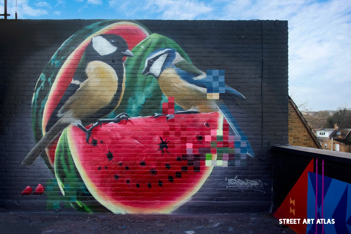 StreetArtAtlas's tweet photo. THE GREAT TIT X THE EURASIAN BLUE TIT
from #aspire at #Pengerooftopgallery
Organised by #LondonCallingBlog
#streetart #londonstreetart #streetartatlas https://t.co/JJILZuj8QB