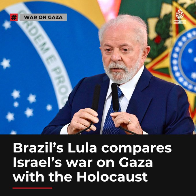 SaraReyi's tweet photo. Thank you President Lula for being on the right side, on the side of HUMANITY AGAINST GENOCIDE! https://t.co/jbyKA8je3s