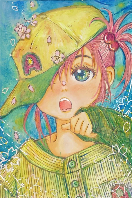⋯   春待ちガール#イラスト  おはようございます  今日も良き日に 