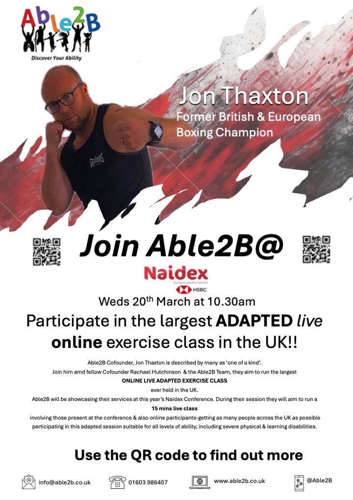 Help us with a massive challenge!!!
⁦<a href="/NaidexShow/">Naidex</a>⁩ ⁦<a href="/CP_Sport/">Cerebral Palsy Sport</a>⁩ ⁦<a href="/BBC/">BBC</a>⁩ ⁦<a href="/ITV/">ITV</a>⁩ <a href="/theoneshow/">One Show</a> ⁦<a href="/thismorning/">This Morning</a>⁩