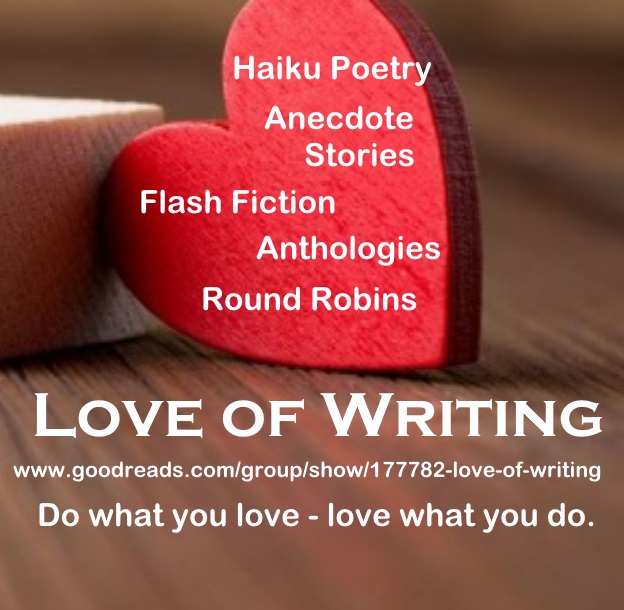 #WritingCommunity #FictionWriter Join us at the Love of Writing group at Goodreads. We need moderators. If interested, please message me. We welcome your ideas, stories, and poetry. Share your thoughts at the Writer's Block Cafe at the group goodreads.com/topic/show/217…