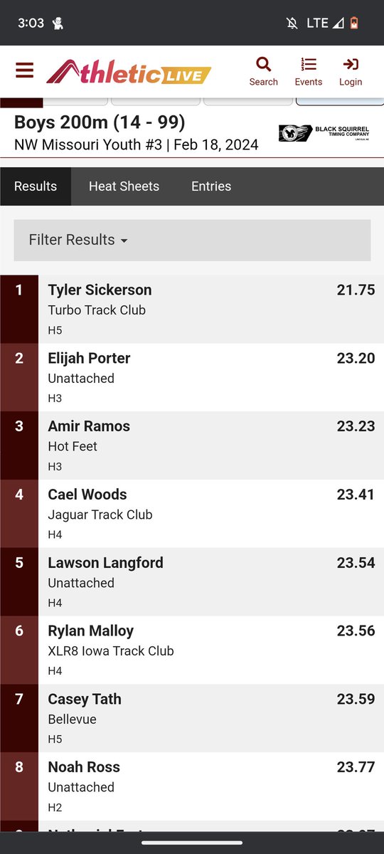 tylersickerson's tweet photo. Massive indoor 200m PR today of 21.75! Lowering my previous state record of 22.10. I did not run the 60m today but I will be running it next weekend at Iowa city. https://t.co/UCpcaz5oF5
